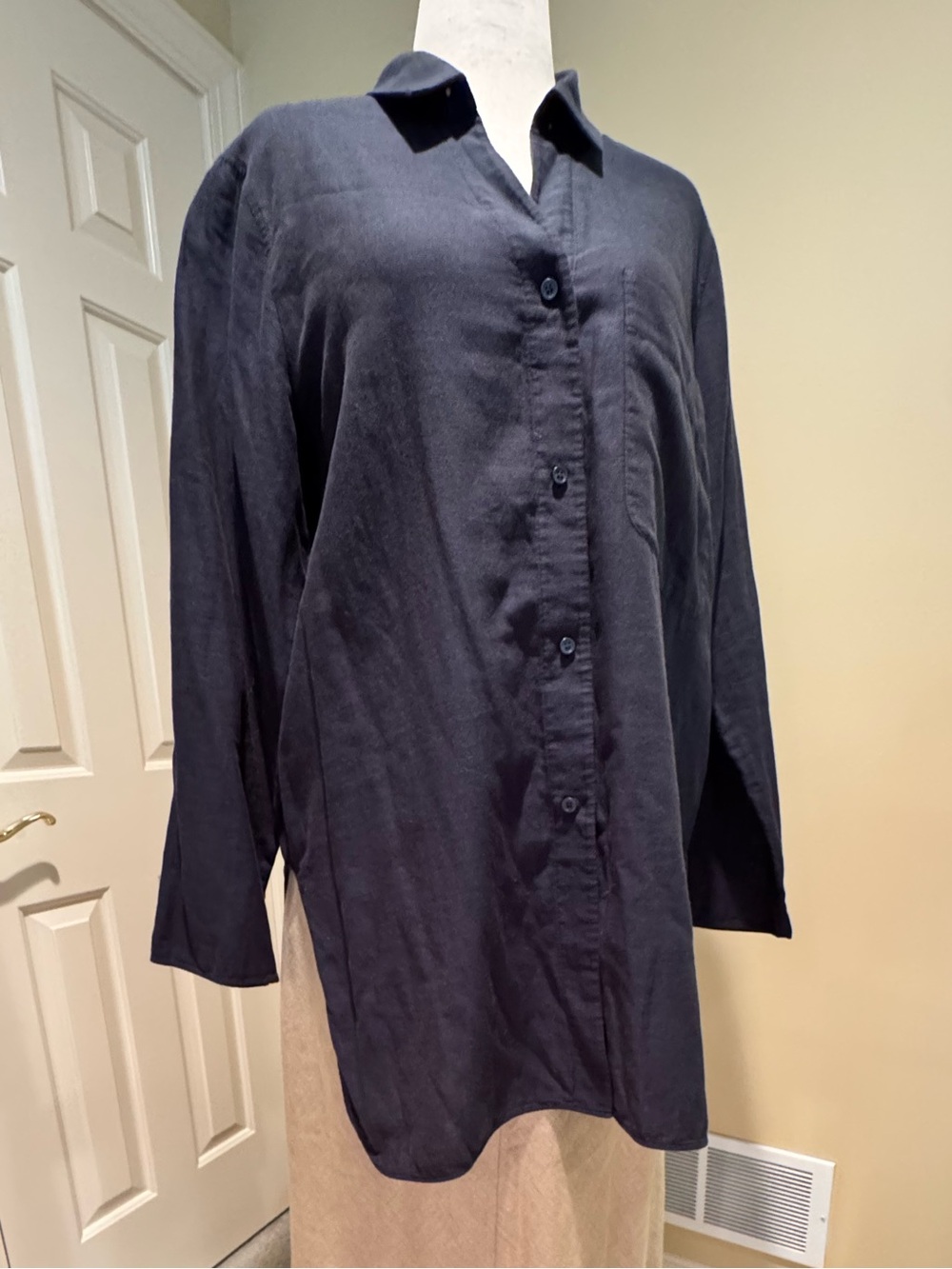 COS Lightweight Linen Shirt / Tunic in Deep Navy